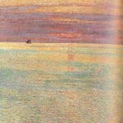 Childe Hassam Sunset at Sea (nn02) oil on canvas